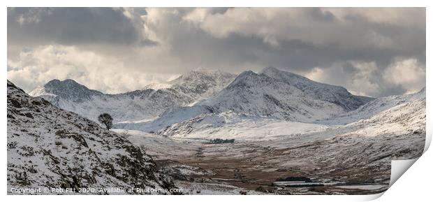 Winter In Snowdonia National Park Print by Rob Pitt