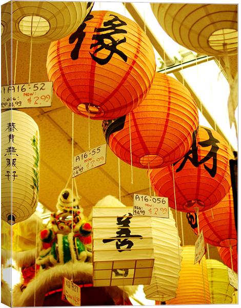 Oriental Lanterns for sale Canvas Print by Patti Barrett