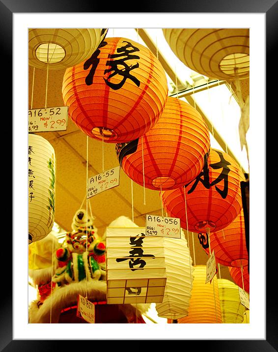 Oriental Lanterns for sale Framed Mounted Print by Patti Barrett