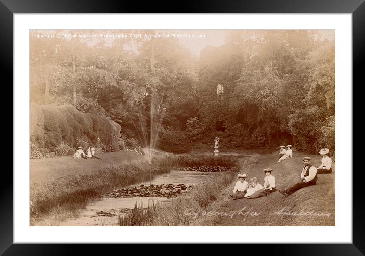 Ayscoughfee Hall Gardens ; a Vintage Postcard Framed Mounted Print by Elizabeth Debenham