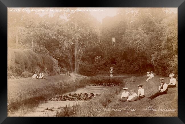 Ayscoughfee Hall Gardens ; a Vintage Postcard Framed Print by Elizabeth Debenham