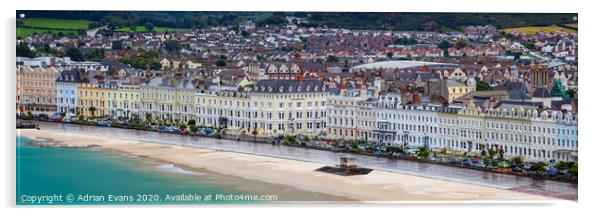 Llandudno Promenade Wales Acrylic by Adrian Evans