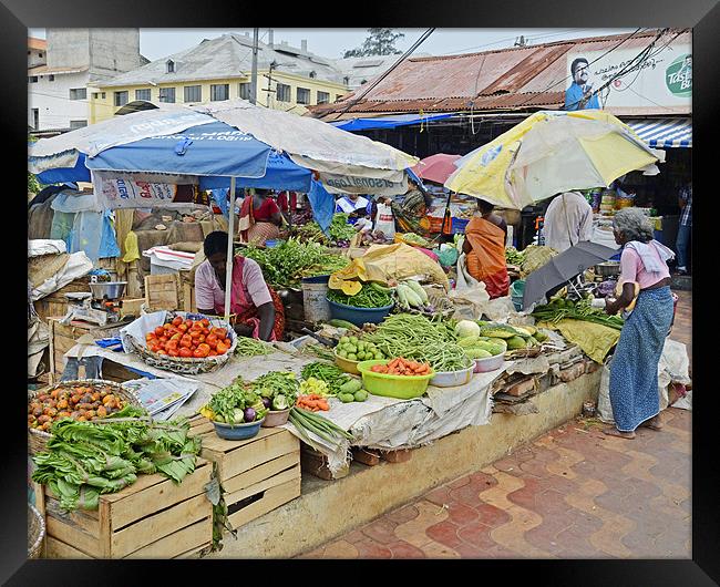 market place Framed Print by Hassan Najmy