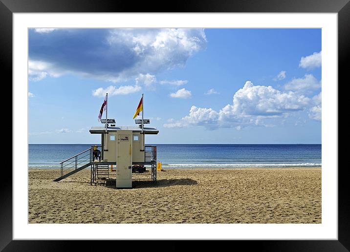 Be Safe on the Beach Framed Mounted Print by Donna Collett
