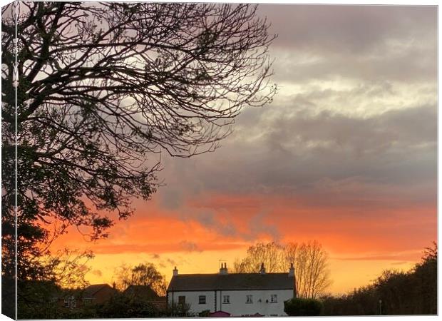 Sunset over Terrington  Canvas Print by Sam Owen