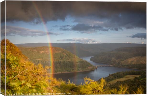 Rainbow over Wales Canvas Print by Sorcha Lewis