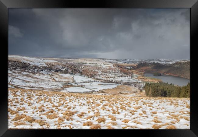 Elan Valley snowscape Framed Print by Sorcha Lewis