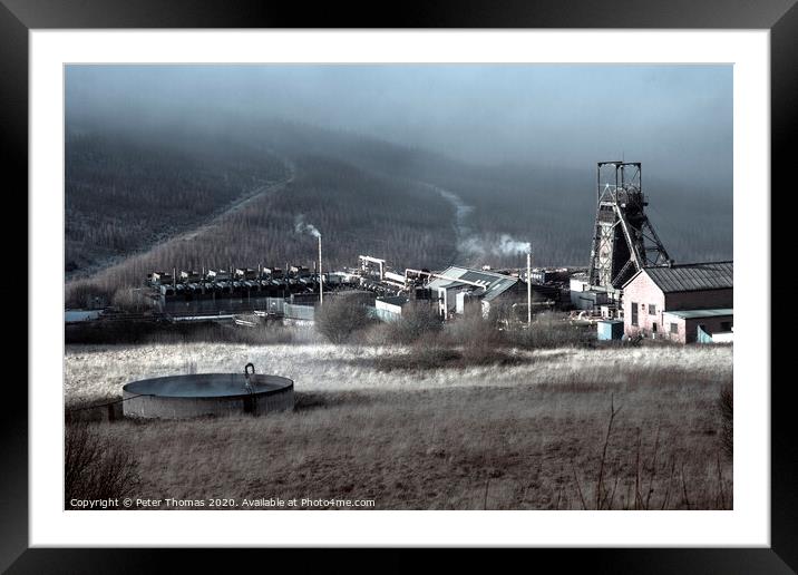Tower the last deep mine in Wales Framed Mounted Print by Peter Thomas