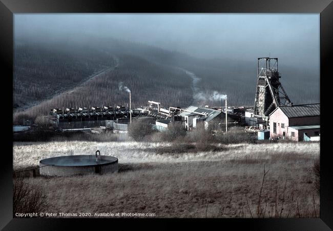 Tower the last deep mine in Wales Framed Print by Peter Thomas