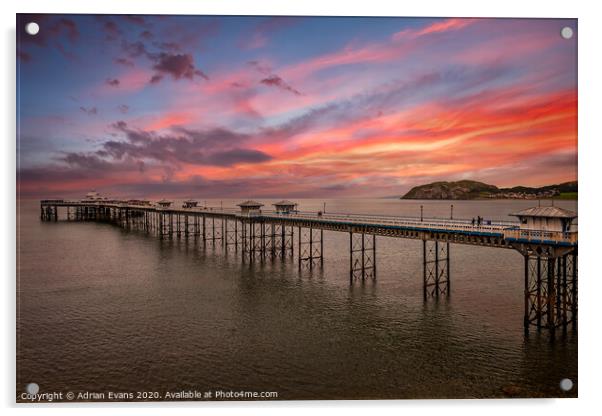 Llandudno Pier wales Acrylic by Adrian Evans