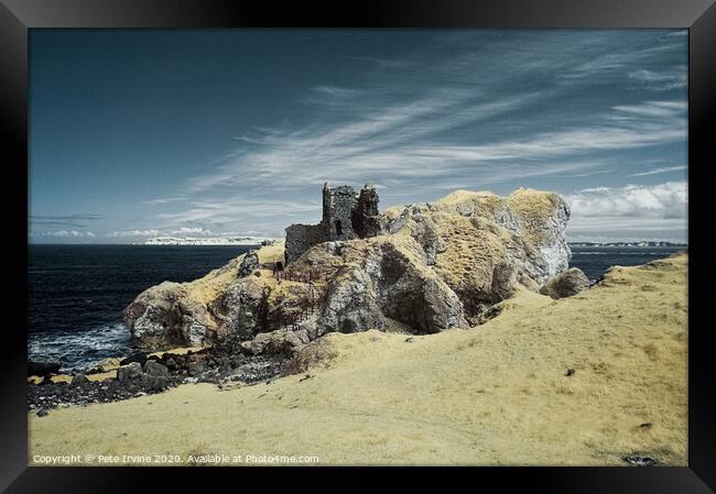 Kinbane Castle Framed Print by Pete Irvine