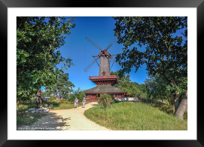 Russian Windmill from Ukraine Framed Mounted Print by Richard Ashbee