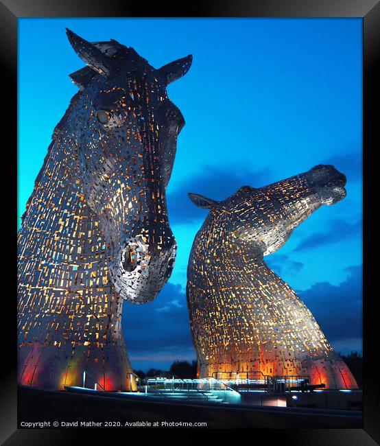 Mythical Water Kelpies Framed Print by David Mather