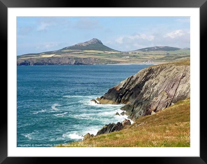 Bay at Whitesands, Pembrokeshire Framed Mounted Print by David Mather