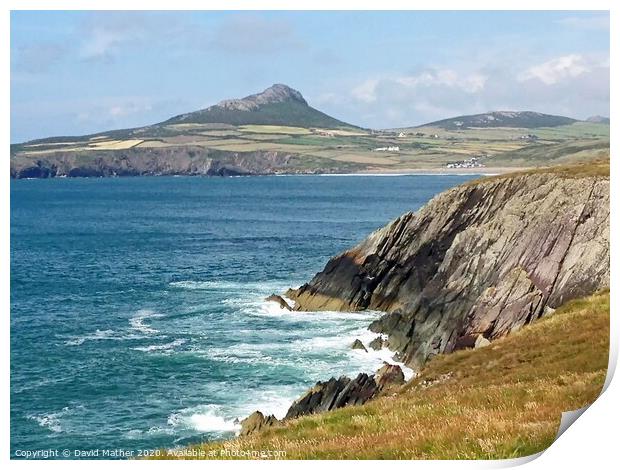 Bay at Whitesands, Pembrokeshire Print by David Mather