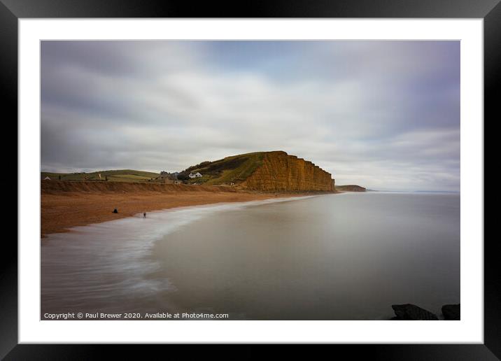 Cliffs at West Bay Dorset Framed Mounted Print by Paul Brewer