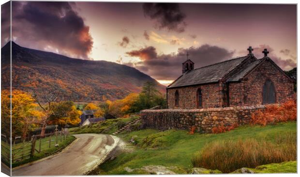 St James Church, Buttermere, Cumbria, England Canvas Print by Maggie McCall