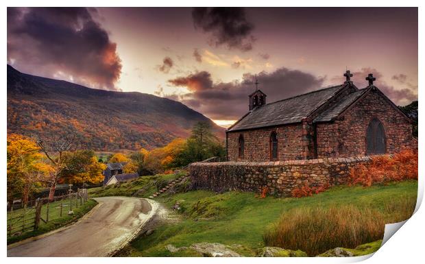 St James Church, Buttermere, Cumbria, England Print by Maggie McCall
