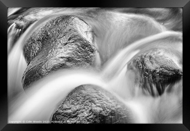 Monochrome Water Framed Print by Colin Woods