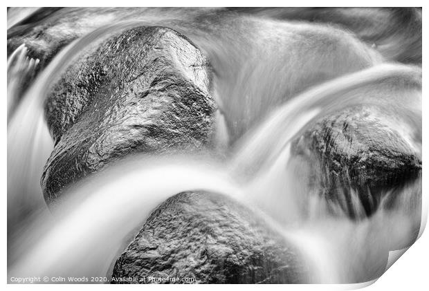 Monochrome Water Print by Colin Woods