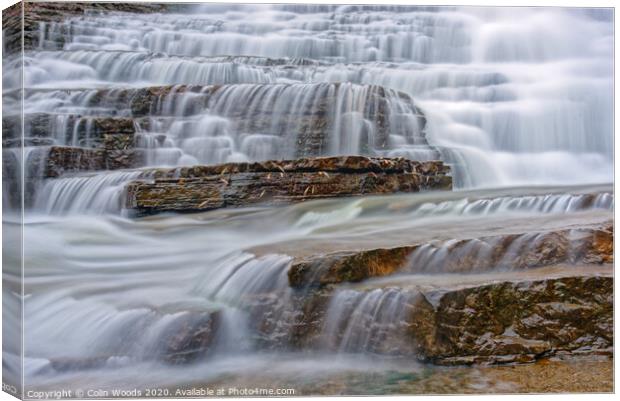 Waterfall and motion Canvas Print by Colin Woods