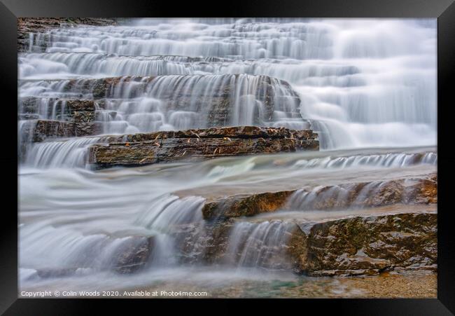 Waterfall and motion Framed Print by Colin Woods