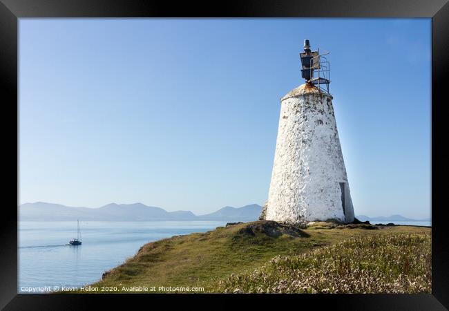 Old lighthouse on Llanddwyn Island Framed Print by Kevin Hellon