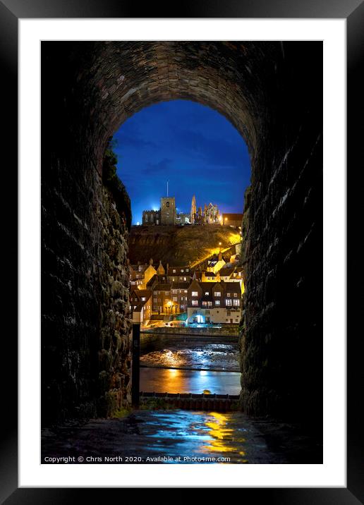 Whitby Yorkshire  sea Framed Mounted Print by Chris North