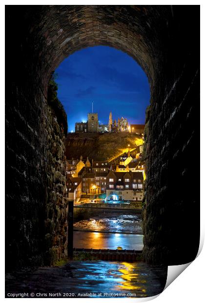 Whitby Yorkshire  sea Print by Chris North