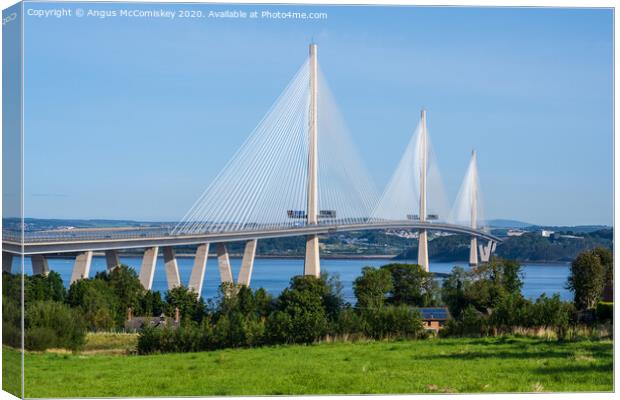 Queensferry Crossing Canvas Print by Angus McComiskey