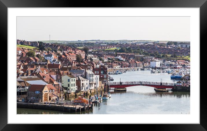 Looking back into Whitby marina Framed Mounted Print by Jason Wells