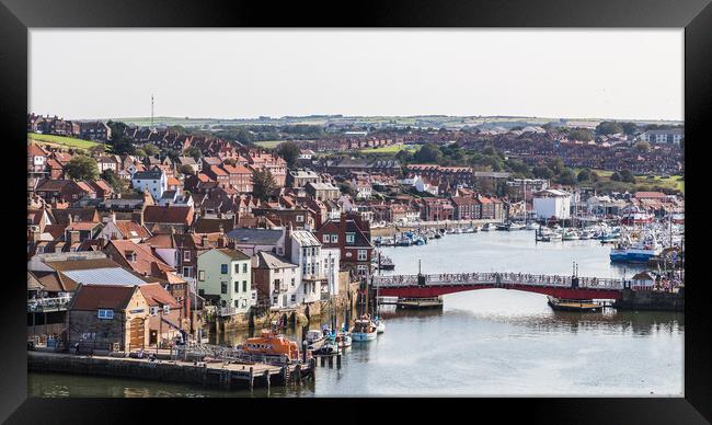 Looking back into Whitby marina Framed Print by Jason Wells