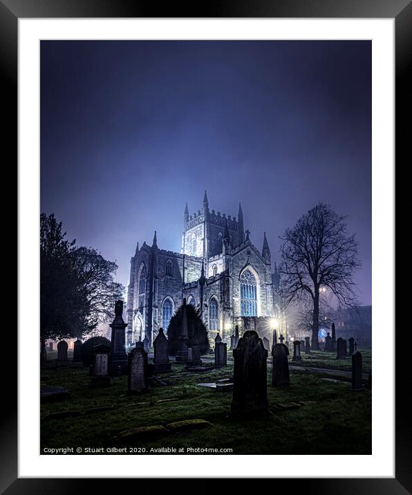 The Abbey at Night Framed Mounted Print by Stuart Gilbert