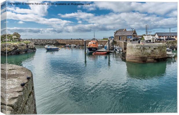 Portpatrick Fishing Town Canvas Print by Valerie Paterson