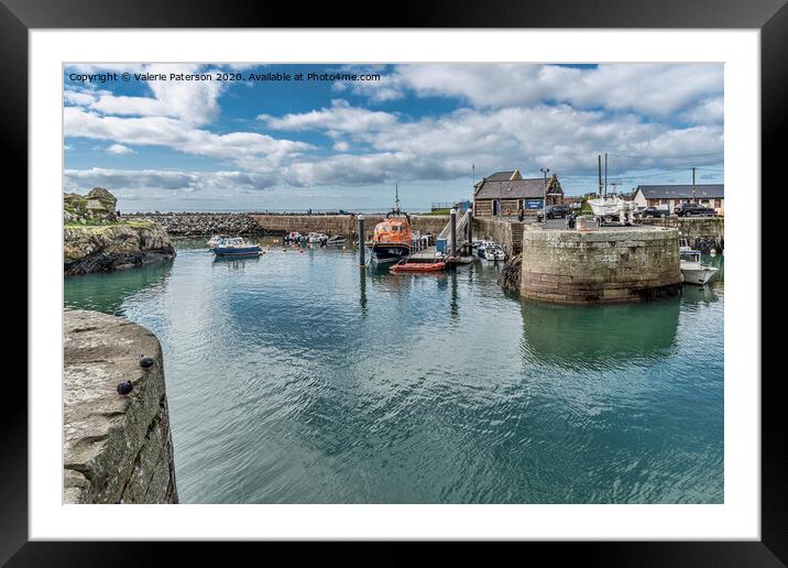 Portpatrick Fishing Town Framed Mounted Print by Valerie Paterson
