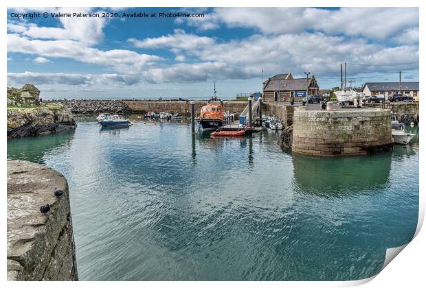Portpatrick Fishing Town Print by Valerie Paterson