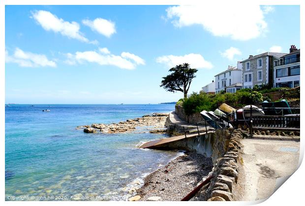 Glorious view from Seaview on the Isle of Wight. Print by john hill