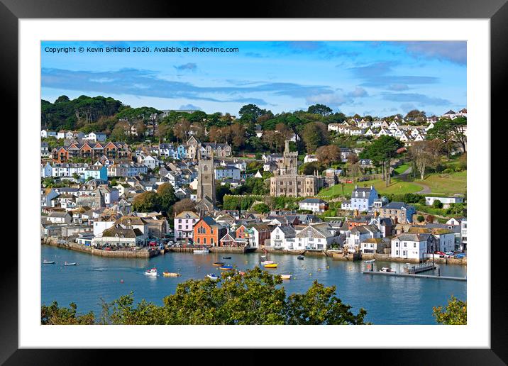 fowey view cornwall Framed Mounted Print by Kevin Britland