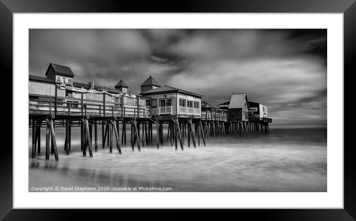 Old Orchard Beach Pier Framed Mounted Print by David Stephens