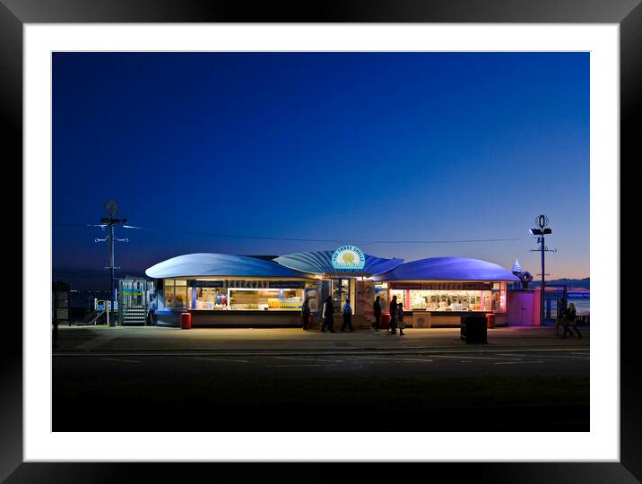 Southend-on-Sea, Essex, UK. 'Three Shells Cafe' at Framed Mounted Print by Peter Bolton