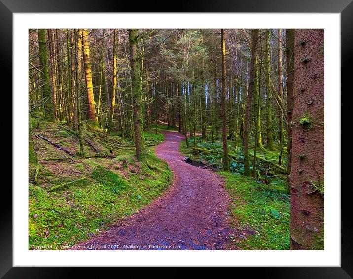 A walk in the woods Framed Mounted Print by yvonne & paul carroll