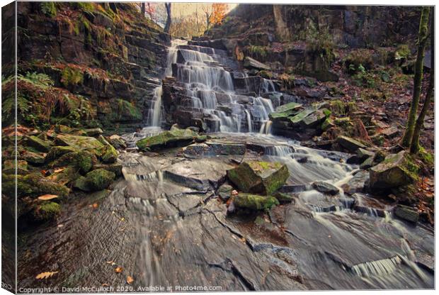 Hatch Brook Waterfall Canvas Print by David McCulloch