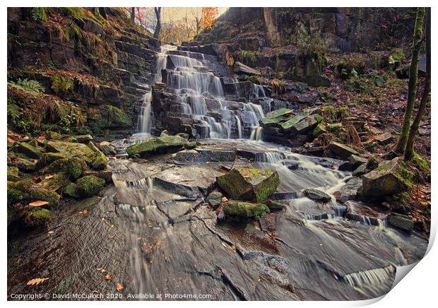 Hatch Brook Waterfall Print by David McCulloch