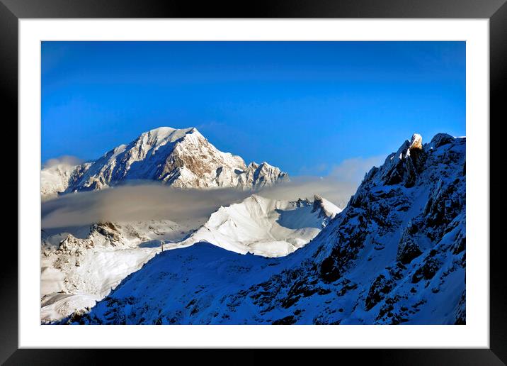 Mont Blanc Les Arcs French Alps France Framed Mounted Print by Andy Evans Photos