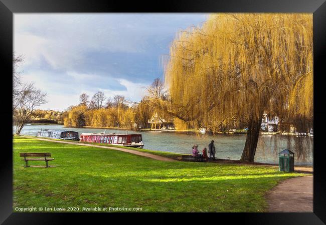 By The Thames At Cookham Framed Print by Ian Lewis
