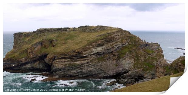 Tintagel, North Cornwall Print by Terry Senior