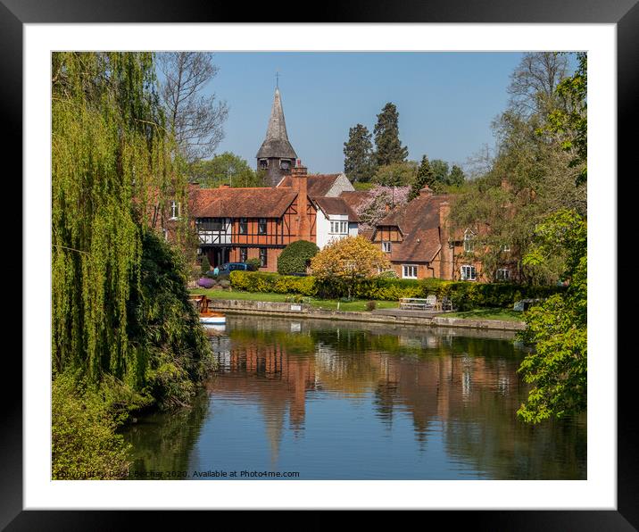 Whitchurch on Thames Framed Mounted Print by David Belcher