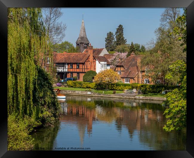 Whitchurch on Thames Framed Print by David Belcher