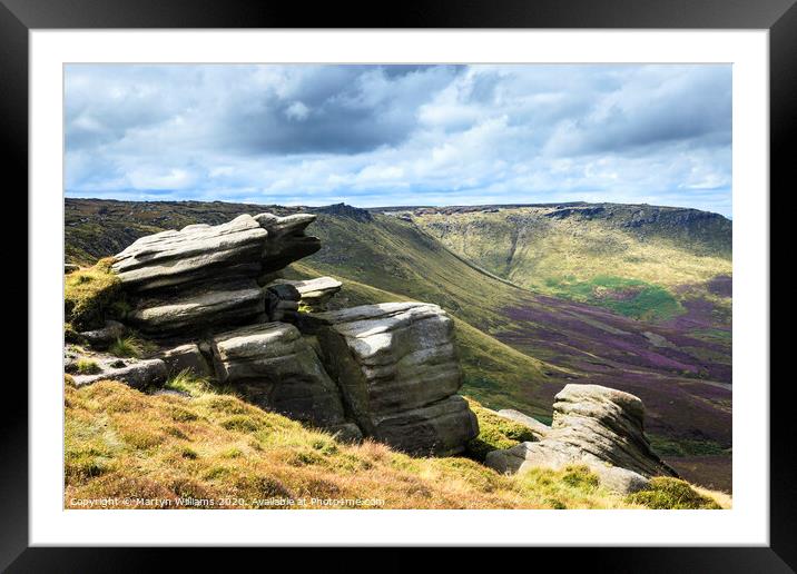 Gritstone Rocks, Seal Edge, Kinder Scout Framed Mounted Print by Martyn Williams