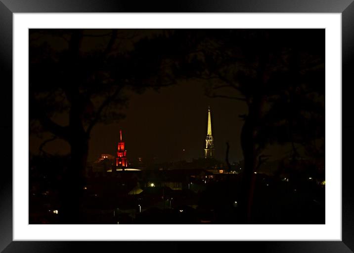 Ayr at night  Framed Mounted Print by Allan Durward Photography